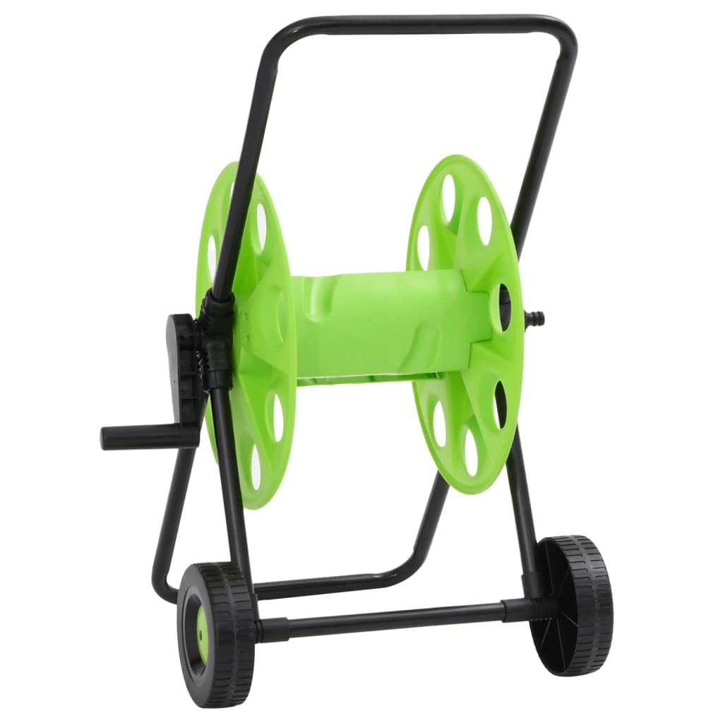 Chariot enrouleur vert pour tuyau de 60 m 1/2" acier