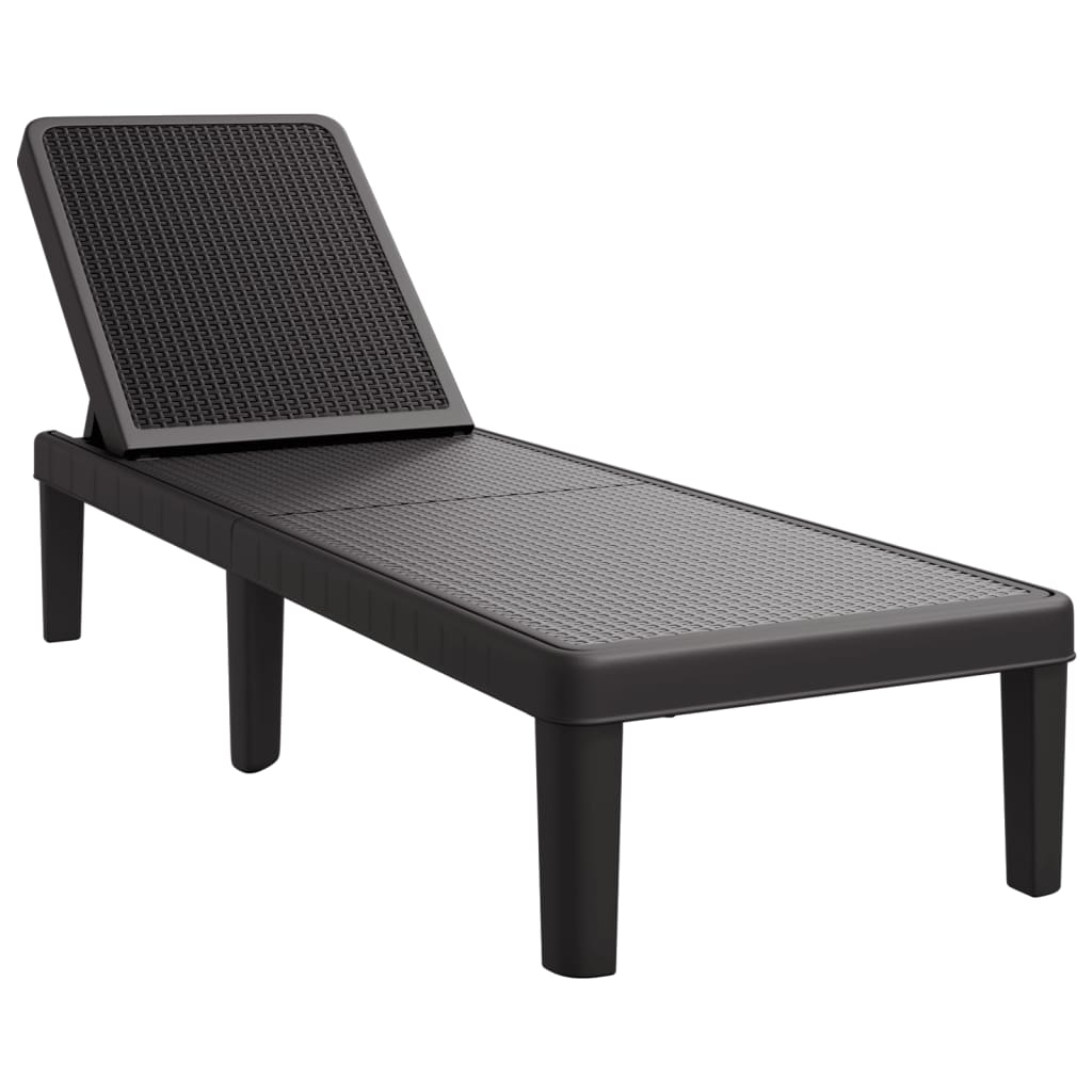 Chaise longue réglable en hauteur à 4 positions polypropylène