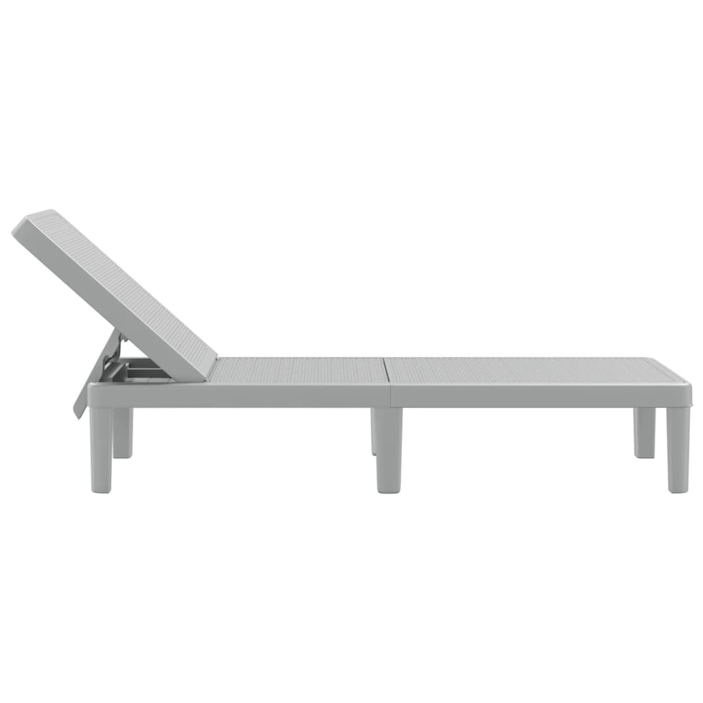 Chaise longue réglable en hauteur à 4 positions polypropylène