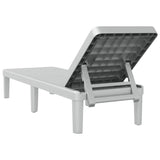 Chaise longue réglable en hauteur à 4 positions polypropylène