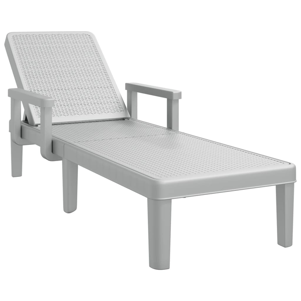 Chaise longue réglable en hauteur à 4 positions polypropylène