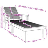 Chaise longue réglable en hauteur à 4 positions polypropylène