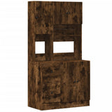 Armoire de cuisine chêne fumé 95x50x180 cm bois d'ingénierie