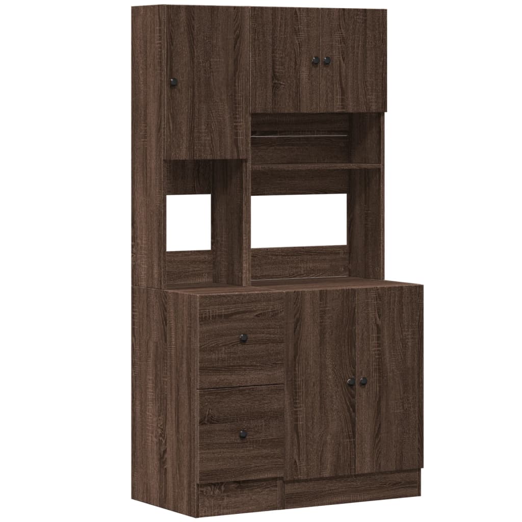 Armoire de cuisine chêne marron 95x50x180 cm bois d’ingénierie