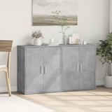 Buffets 2 pcs gris béton 60x31x70 cm bois d'ingénierie