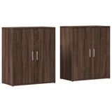 Buffets 2 pcs chêne marron 60x31x70 cm bois d'ingénierie