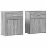 Sideboards 2 Stück sonomagrau 60x31x70 cm Holzwerkstoff