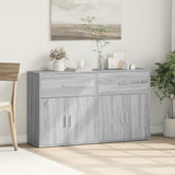 Sideboards 2 Stück sonomagrau 60x31x70 cm Holzwerkstoff