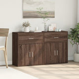 Buffets 2 pcs chêne marron 60x31x70 cm bois d'ingénierie