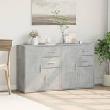 Buffets 2 pcs gris béton 60x31x70 cm bois d'ingénierie