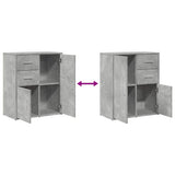 Buffets 2 pcs gris béton 60x31x70 cm bois d'ingénierie