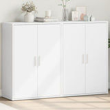 Buffets 2 pcs blanc 60x31x84 cm bois d'ingénierie