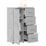 Buffets 2 pcs gris béton 60x31x84 cm bois d'ingénierie