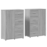 Buffets 2 pcs sonoma gris 60x31x84 cm bois d'ingénierie