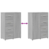 Buffets 2 pcs sonoma gris 60x31x84 cm bois d'ingénierie