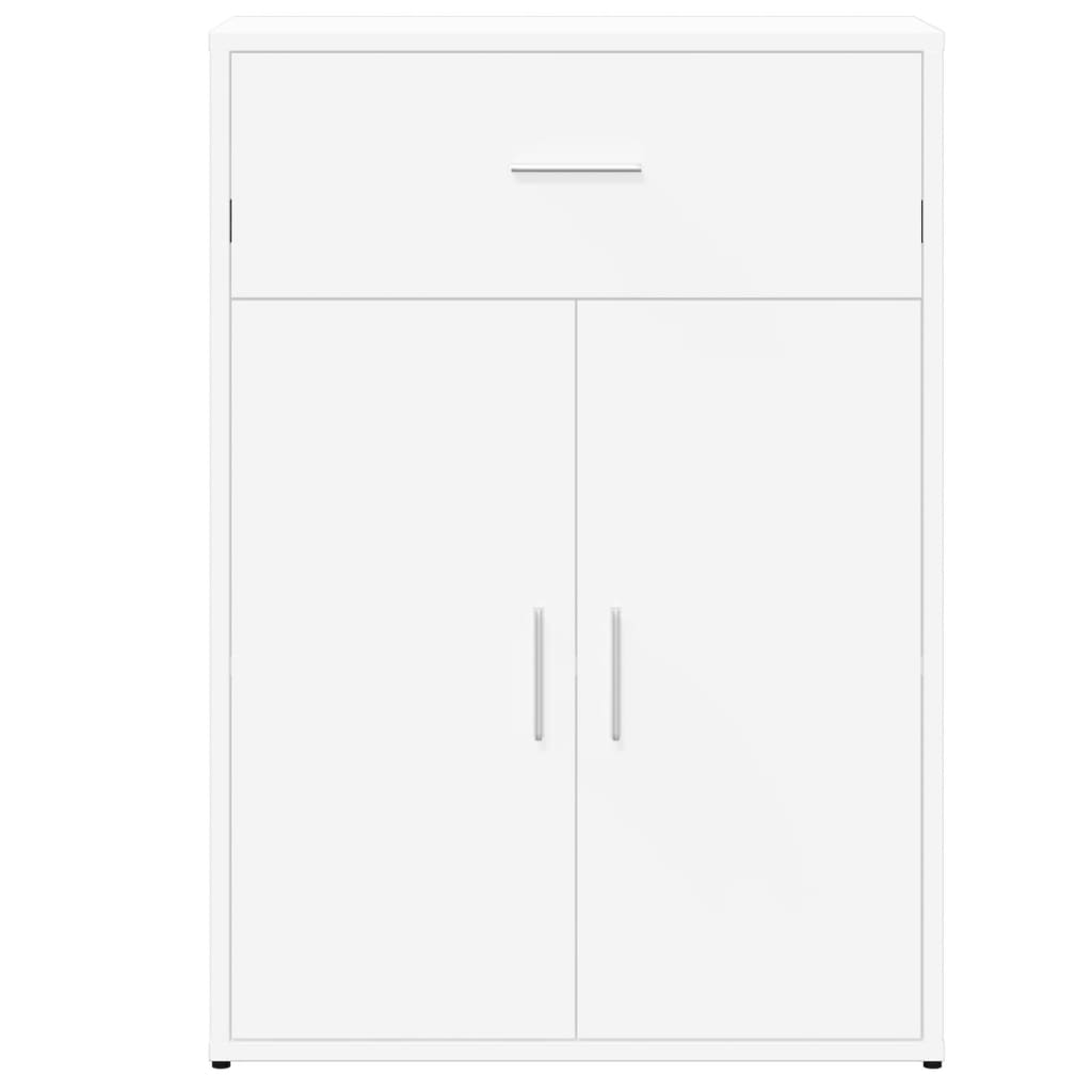 Buffets 2 pcs blanc 60x30x84 cm bois d'ingénierie