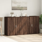 Buffets 2 pcs chêne marron 79x38x80 cm bois d'ingénierie