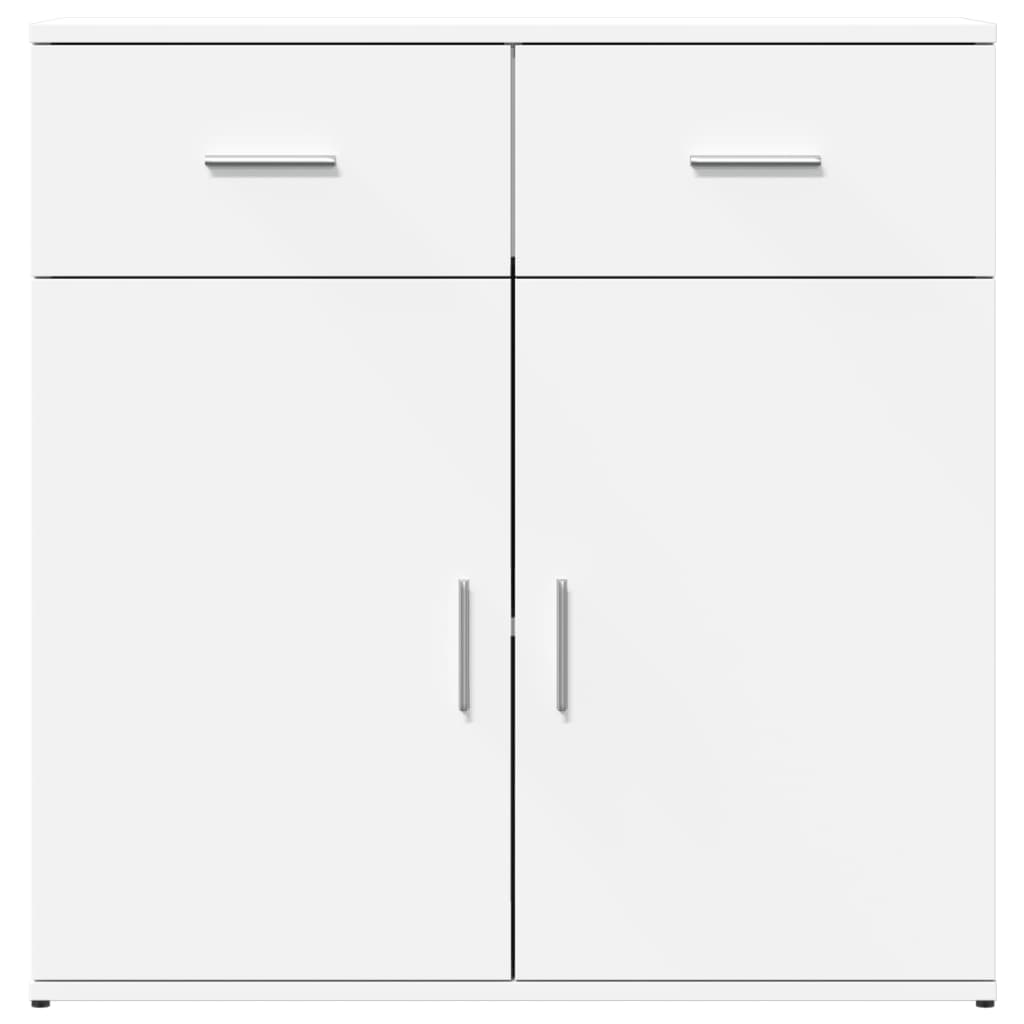 Buffets 2 pcs blanc 79x38x80 cm bois d’ingénierie