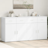 Buffets 2 pcs blanc 79x38x80 cm bois d’ingénierie