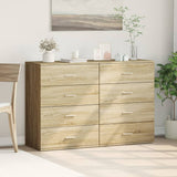 Buffets 2 pcs chêne sonoma 60x39x80 cm bois d'ingénierie