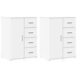 Buffets 2 pcs blanc 59x39x80 cm bois d'ingénierie