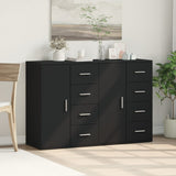 Sideboards 2 Stück schwarz 59x39x80 cm Holzwerkstoff