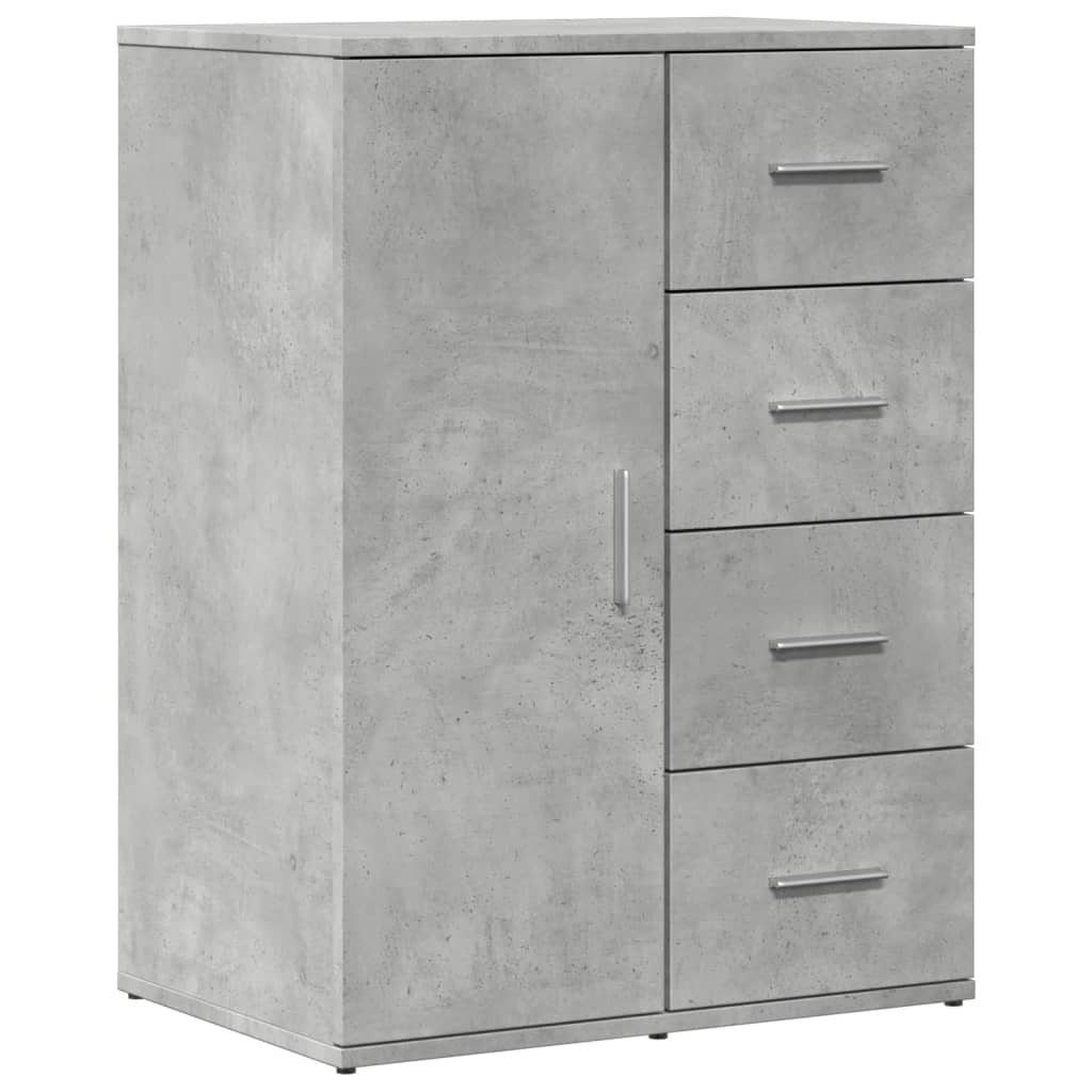 Buffets 2 pcs gris béton 59x39x80 cm bois d'ingénierie