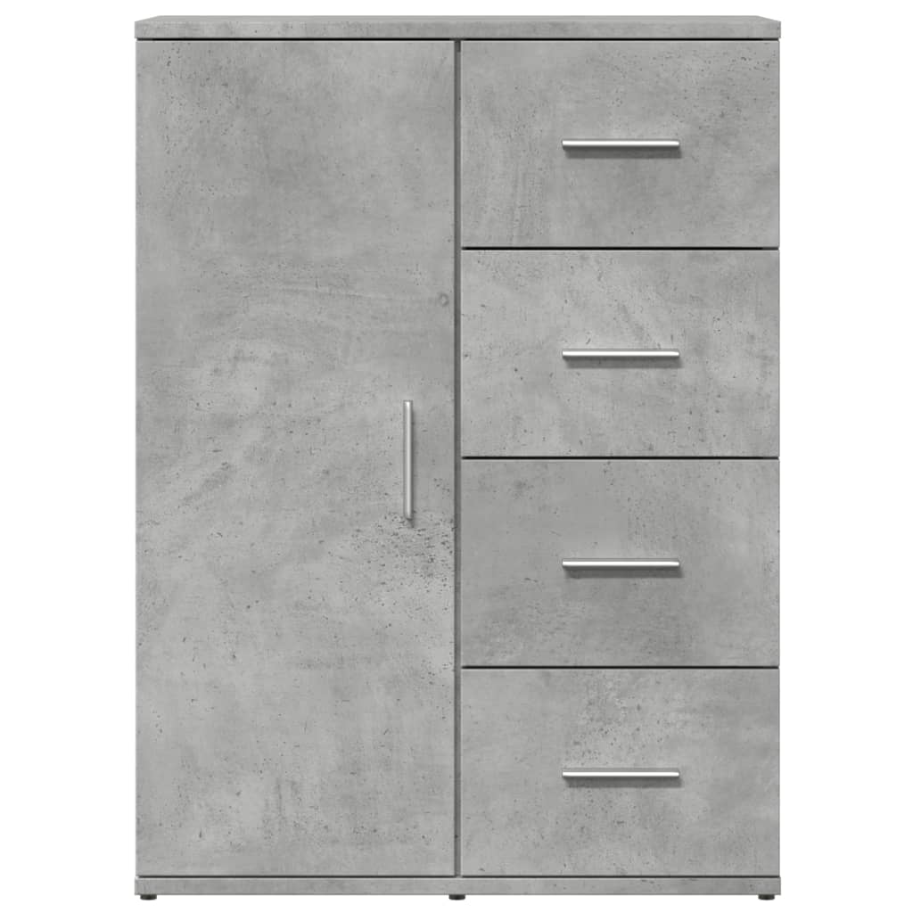 Buffets 2 pcs gris béton 59x39x80 cm bois d'ingénierie