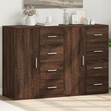 Buffets 2 pcs chêne marron 59x39x80 cm bois d'ingénierie