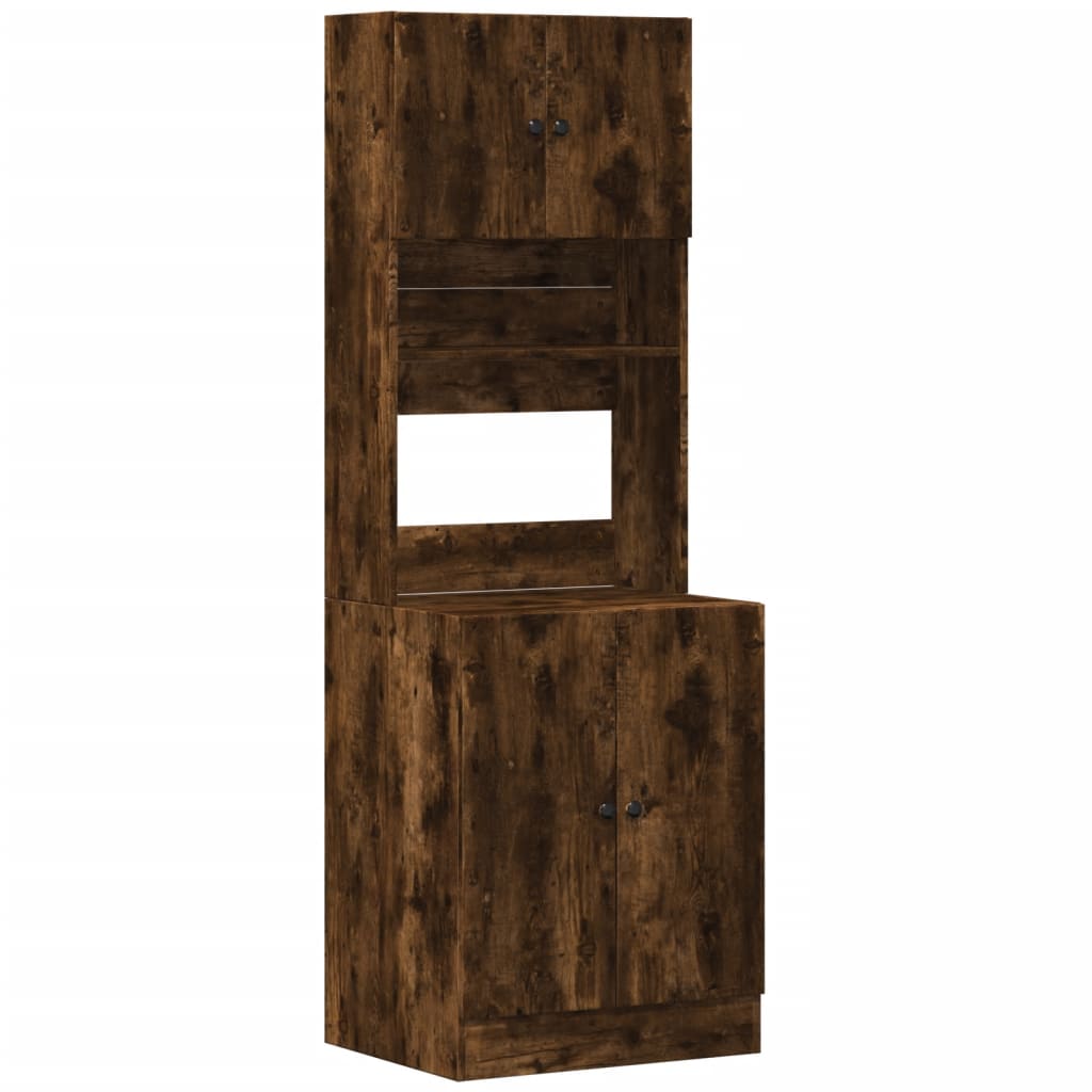 Armoire de cuisine chêne fumé 60x50x180 cm bois d'ingénierie