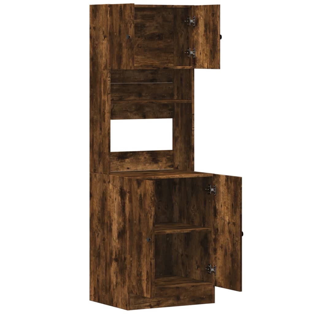 Armoire de cuisine chêne fumé 60x50x180 cm bois d'ingénierie