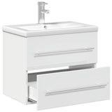 Armoire lavabo de salle de bain bassin intégré blanc brillant