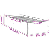 Bettgestell ohne Matratze Sonoma-Eiche 75x190 cm