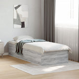 Bed frame without mattress sonoma gray 75x190 cm