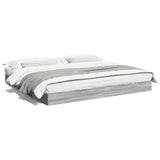 Cadre de lit sans matelas sonoma gris 180x200 cm