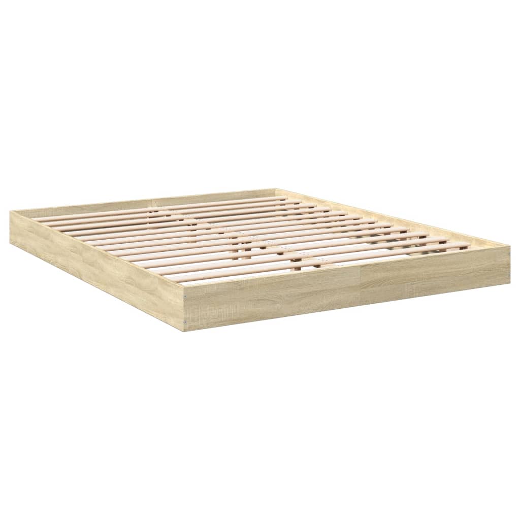 Bed frame without mattress sonoma oak 160x200 cm