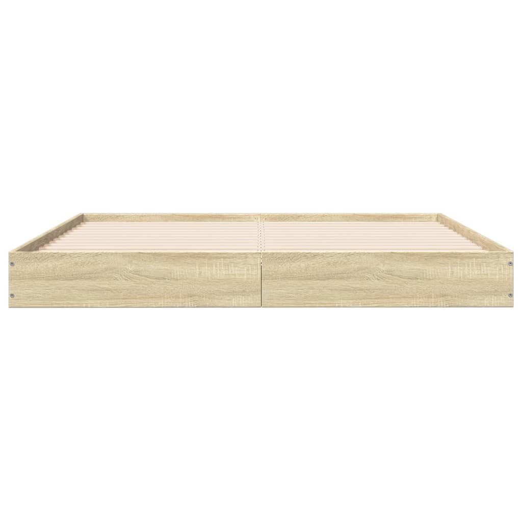 Bed frame without mattress sonoma oak 160x200 cm