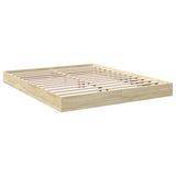 Bed frame without mattress sonoma oak 160x200 cm