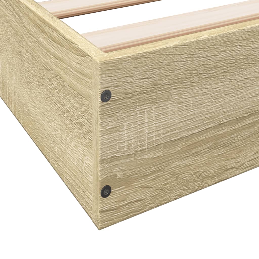 Bed frame without mattress sonoma oak 160x200 cm