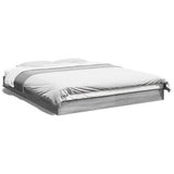 Cadre de lit sans matelas sonoma gris 160x200cm bois ingénierie