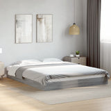 Cadre de lit sans matelas sonoma gris 160x200cm bois ingénierie