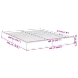 Bed frame without mattress concrete gray 150x200 cm