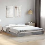 Bed frame without mattress sonoma gray 150x200 cm