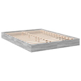 Bed frame without mattress sonoma gray 140x200 cm