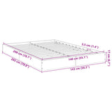 Bed frame without mattress sonoma gray 140x200 cm