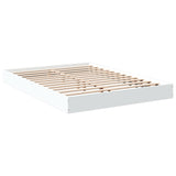 Cadre de lit sans matelas blanc 120x200 cm bois ingénierie