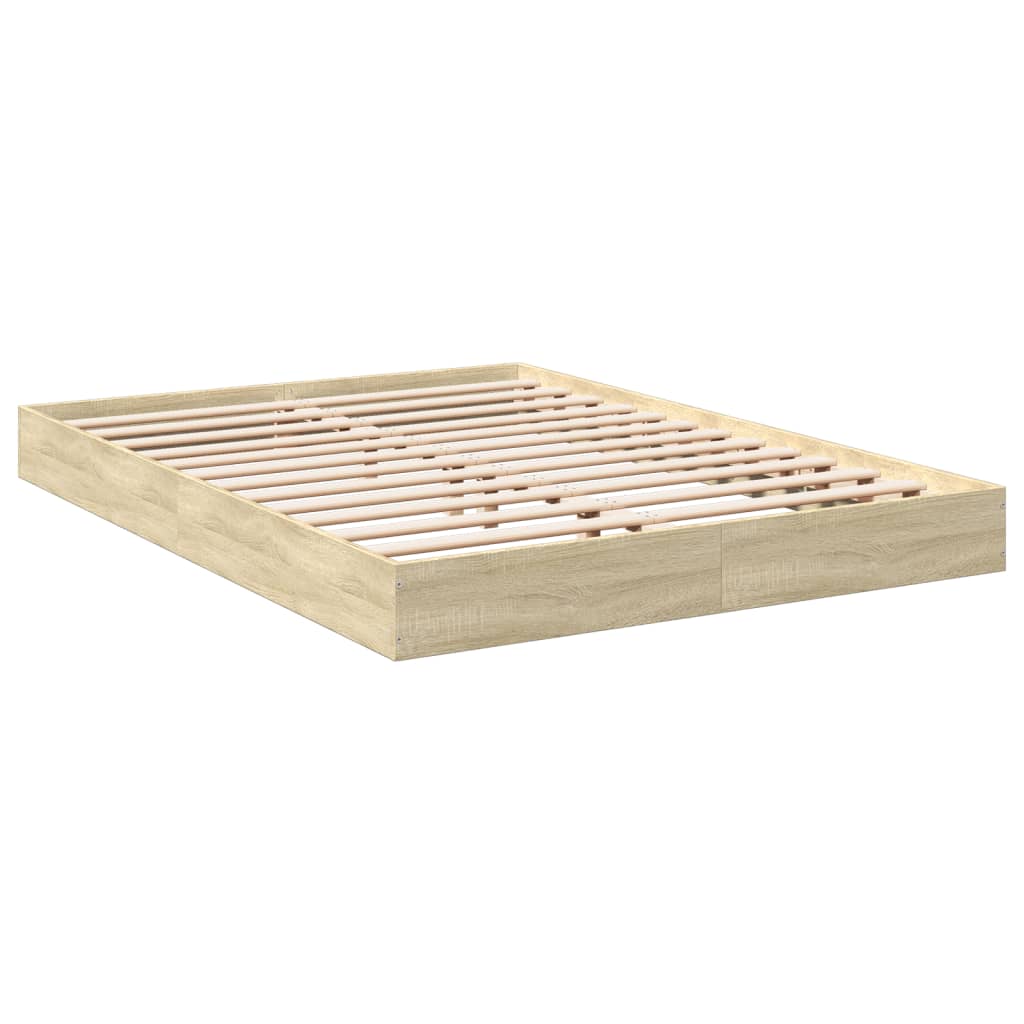 Bed frame without mattress sonoma oak 120x200 cm