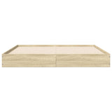 Bed frame without mattress sonoma oak 120x200 cm