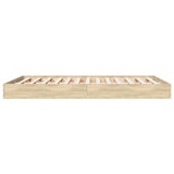 Bed frame without mattress sonoma oak 120x200 cm