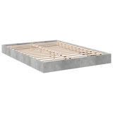 Bed frame without mattress concrete gray 120x200 cm